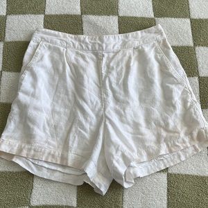 Linen blend shorts